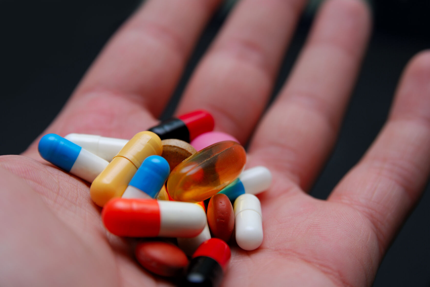pills in hand